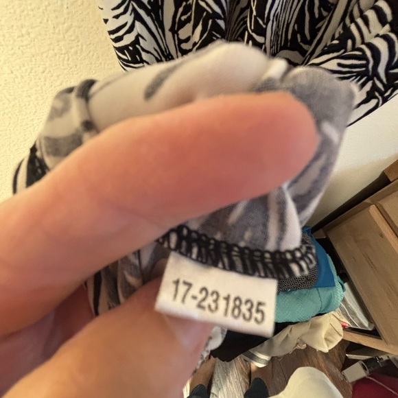 LOFT Black and White Patterned Mini Dress - Picture 6 of 7